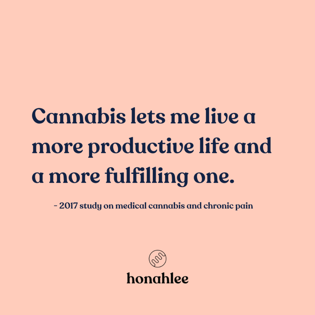 cannabis allows for a more productive life fibro quote