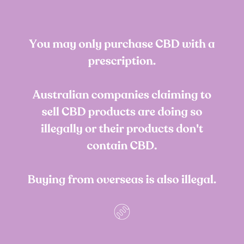 CBD only legal in Australia with prescription