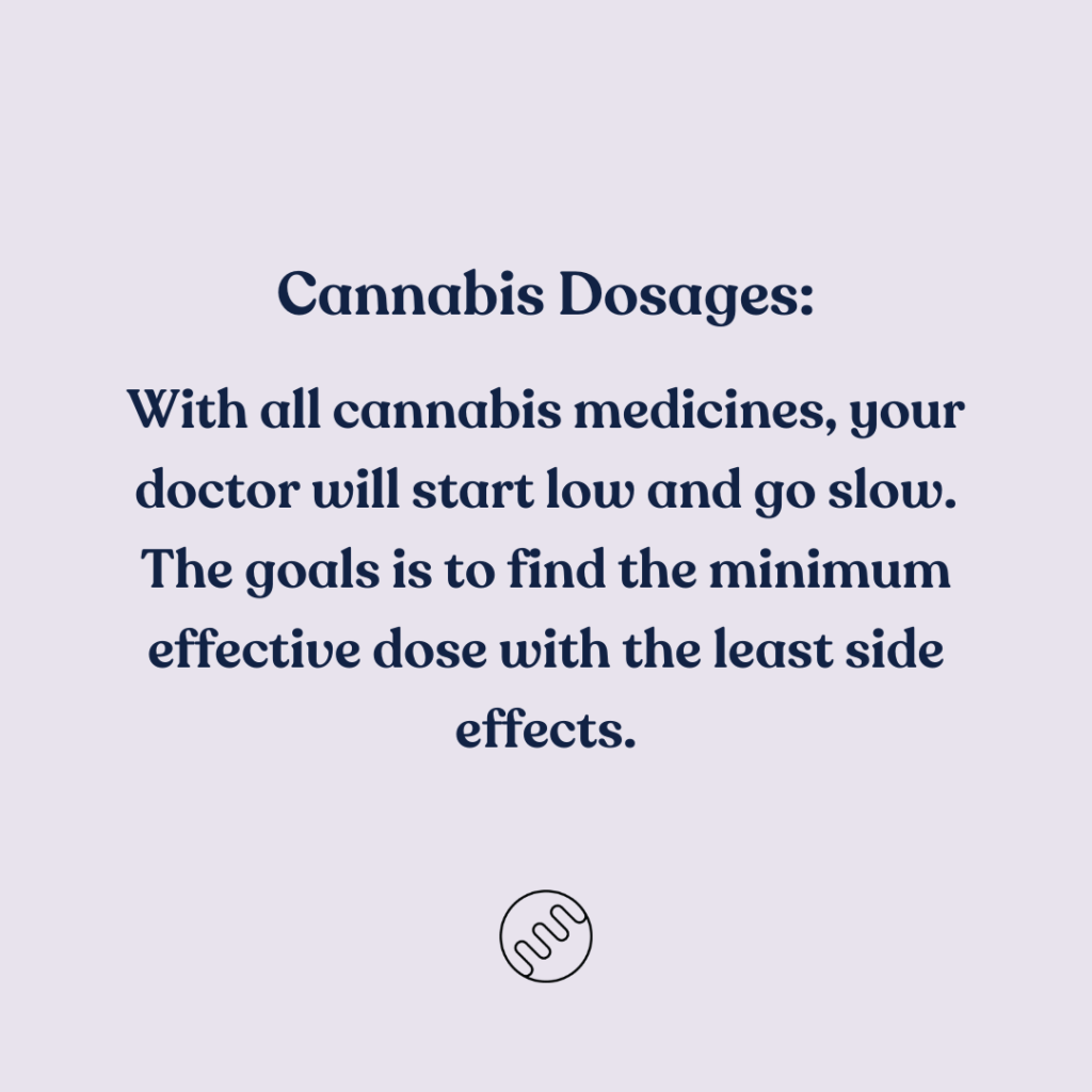 cannabis dosages - start low and go slow