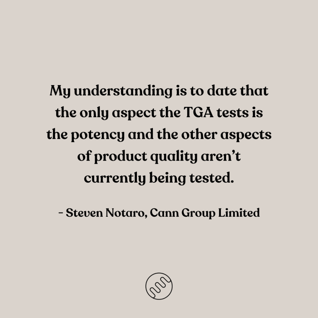 tga only inspects potency