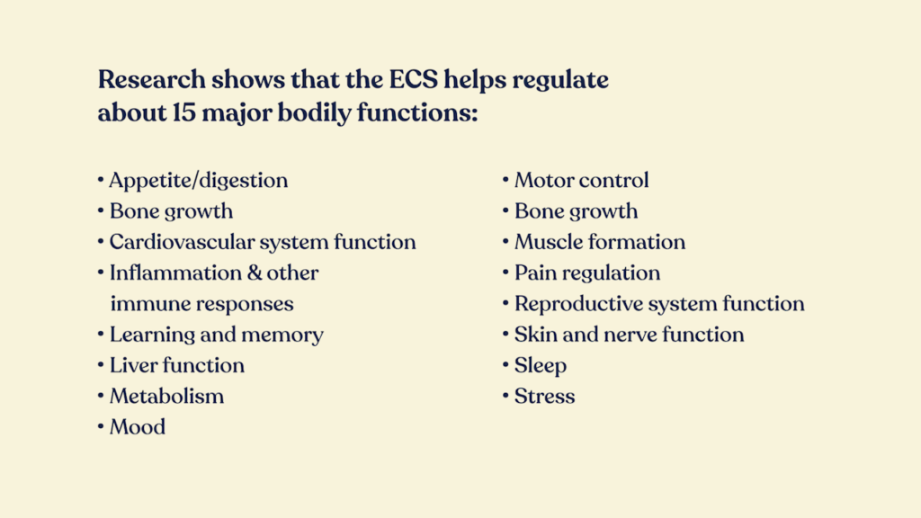 endocannabinoid system regulates 15 major functions honahlee